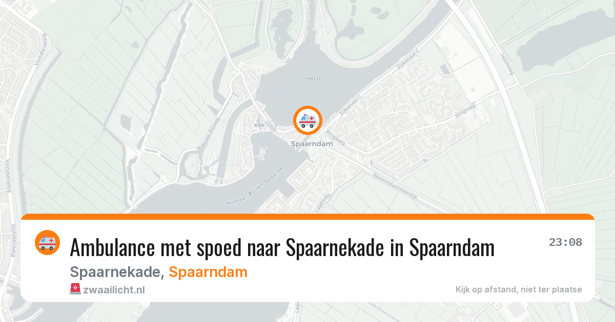 Ambulance met spoed naar Spaarnekade in Spaarndam — 29 mei 2026