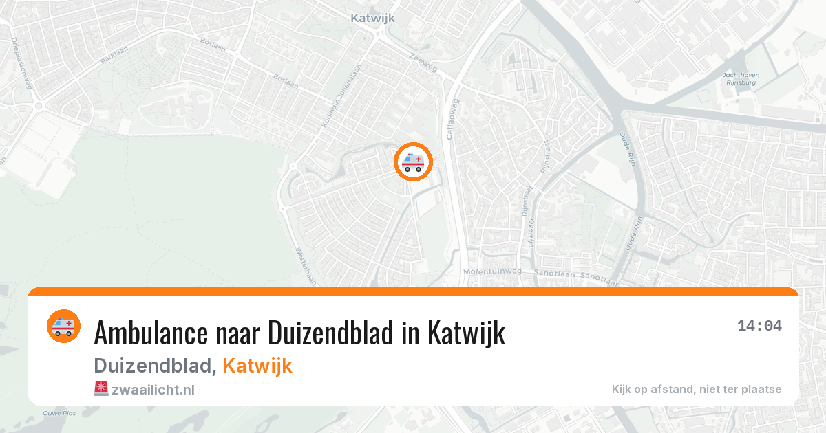 Ambulance naar Duizendblad in Katwijk — 29 jul 2026