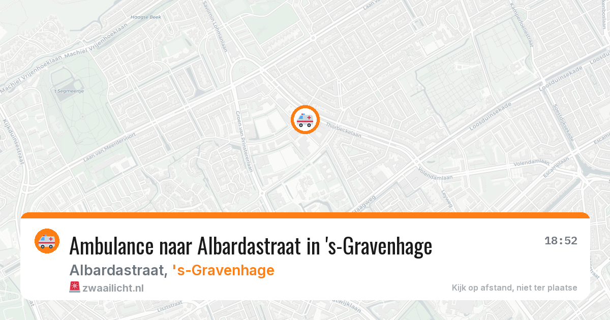 Ambulance naar Albardastraat in 's-Gravenhage — 11 aug 2026