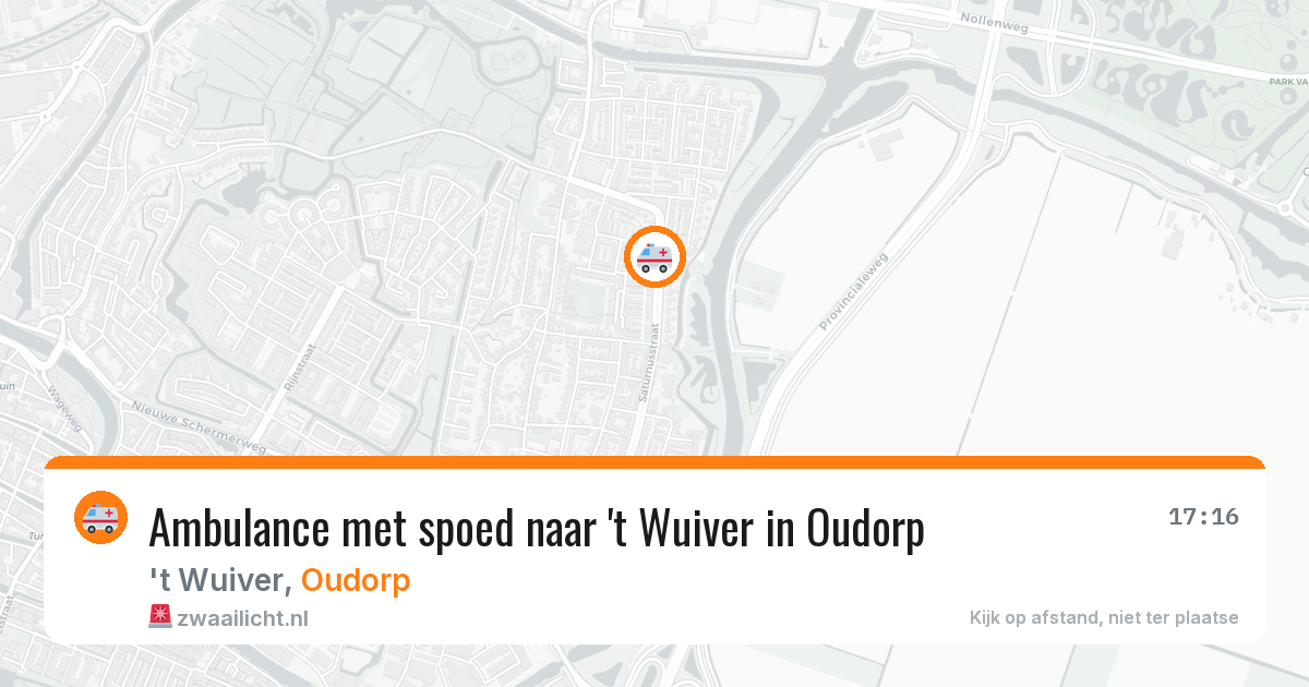 Ambulance met spoed naar 't Wuiver in Oudorp — 28 jun 2026