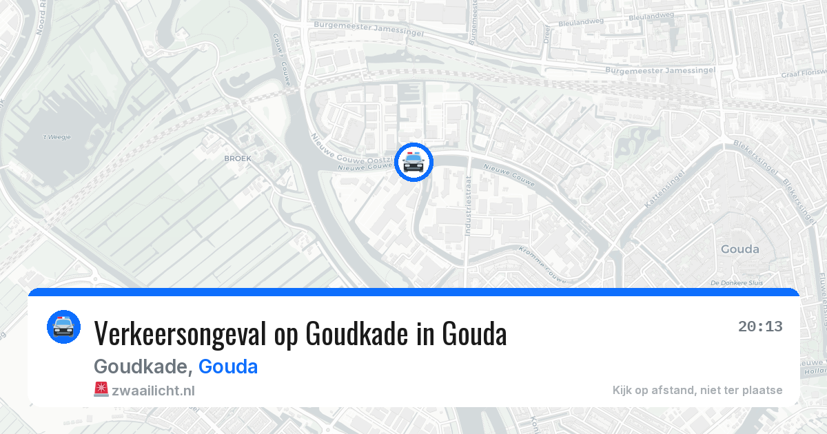 Verkeersongeval op Goudkade in Gouda — 3 jul 2026