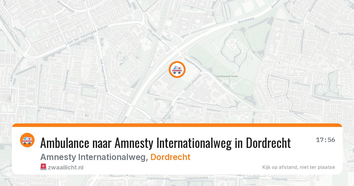 Ambulance naar Amnesty Internationalweg in Dordrecht — 21 mei 2026