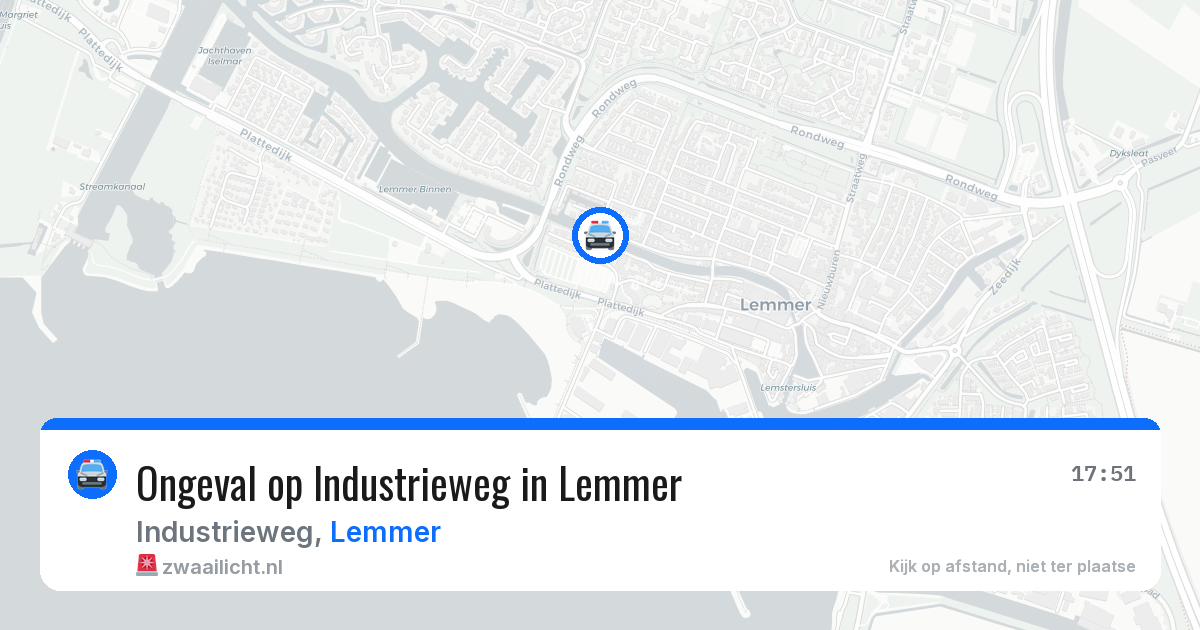Ongeval op Industrieweg in Lemmer — 21 jun 2026
