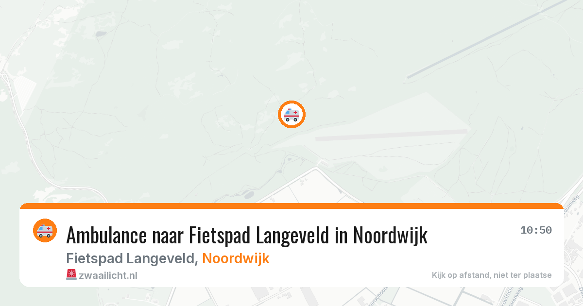 Ambulance naar Fietspad Langeveld in Noordwijk — 14 aug 2026