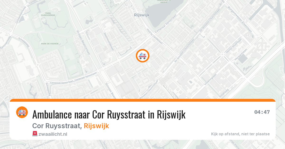 Ambulance naar Cor Ruysstraat in Rijswijk — 9 jul 2026