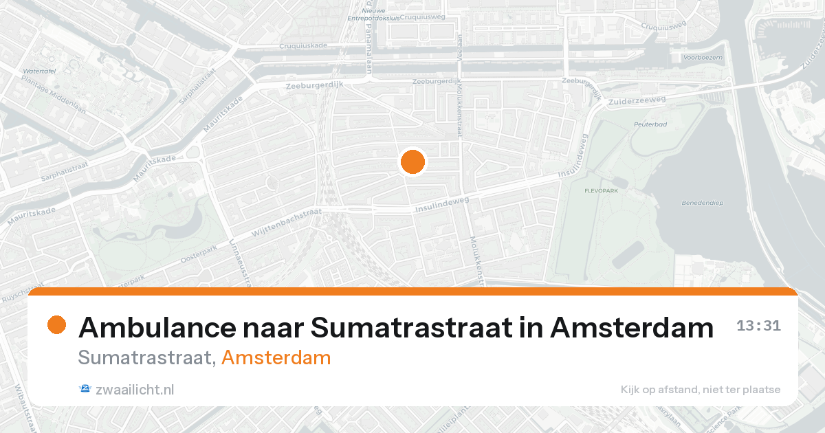 Ambulance naar Sumatrastraat in Amsterdam — 24 aug 2026