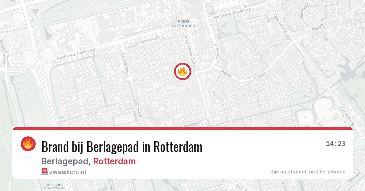 Brand bij Berlagepad in Rotterdam — 27 mei 2026