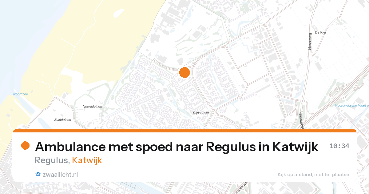 Ambulance met spoed naar Regulus in Katwijk — 14 mrt 2026