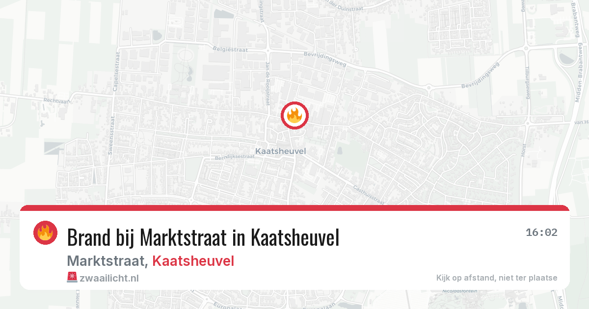 Brand bij Marktstraat in Kaatsheuvel — 21 mei 2026