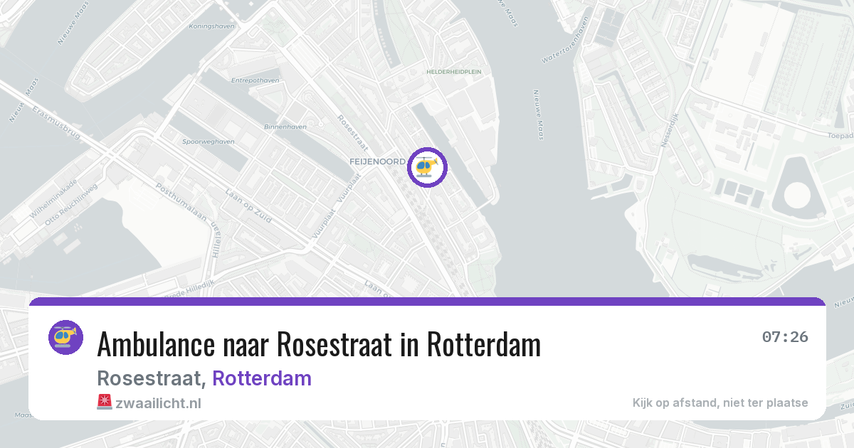 Ambulance naar Rosestraat in Rotterdam — 12 jun 2026