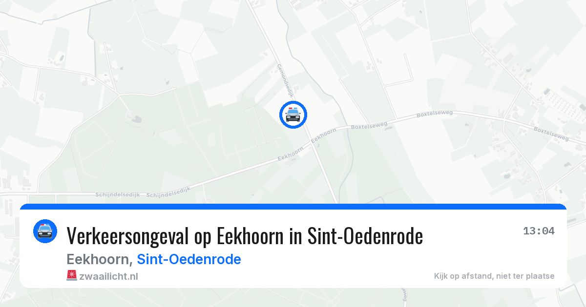 Verkeersongeval op Eekhoorn in Sint-Oedenrode — 10 mei 2026