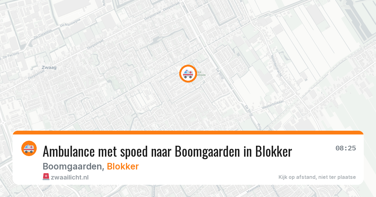 Ambulance met spoed naar Boomgaarden in Blokker — 9 feb 2026