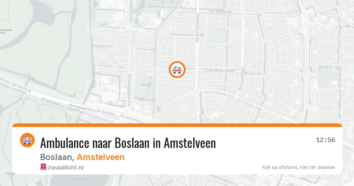 Ambulance naar Boslaan in Amstelveen — 15 jun 2026