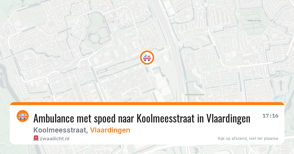 Ambulance met spoed naar Koolmeesstraat in Vlaardingen — 12 jun 2026