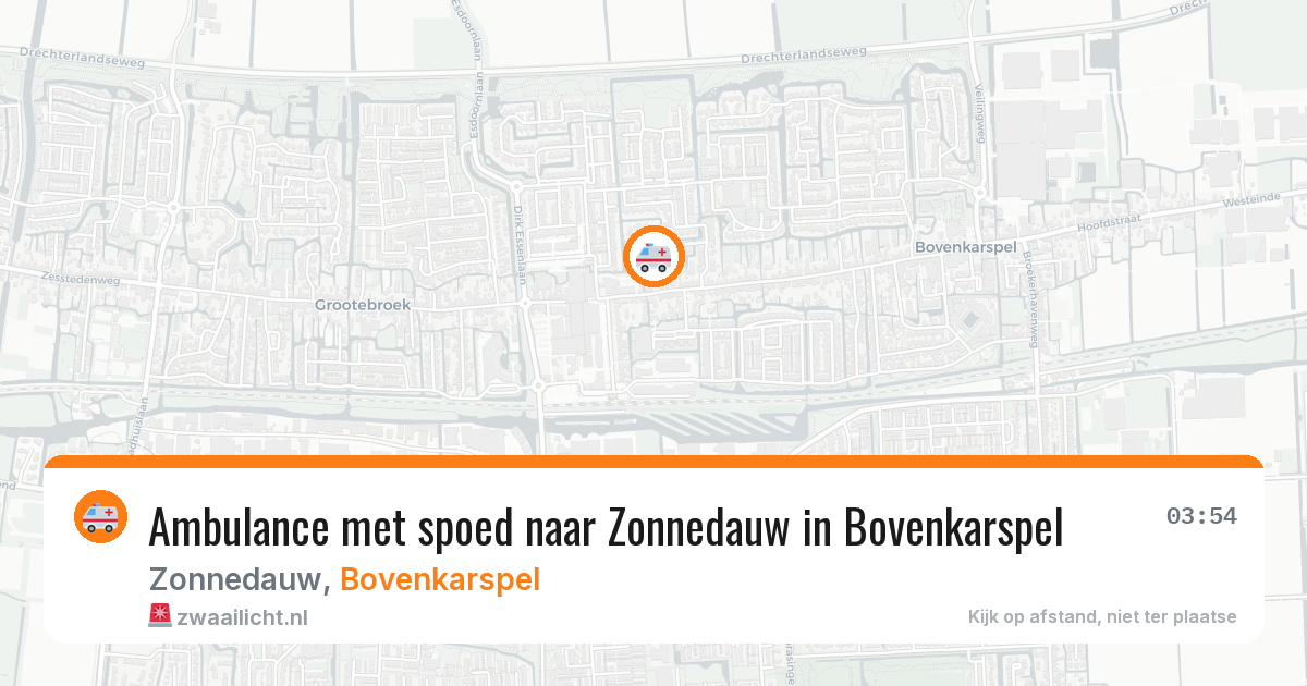 Ambulance met spoed naar Zonnedauw in Bovenkarspel — 6 aug 2026