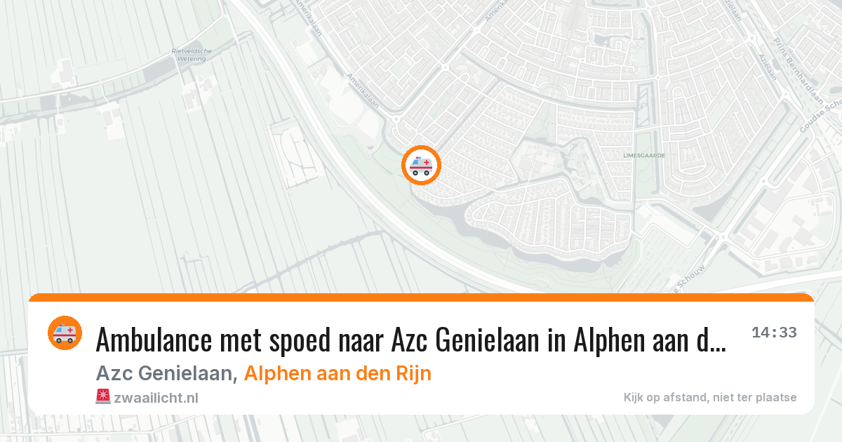 Ambulance met spoed naar Azc Genielaan in Alphen aan den Rijn — 11 feb 2026