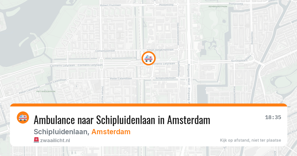 Ambulance naar Schipluidenlaan in Amsterdam — 20 mei 2026