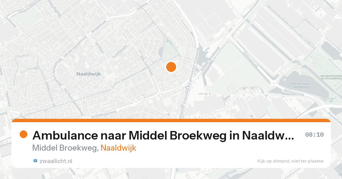 Ambulance naar Middel Broekweg in Naaldwijk — 15 aug 2026