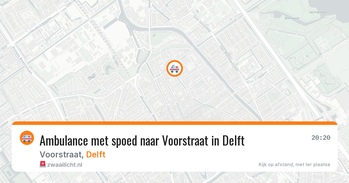 Ambulance met spoed naar Voorstraat in Delft — 8 jul 2026
