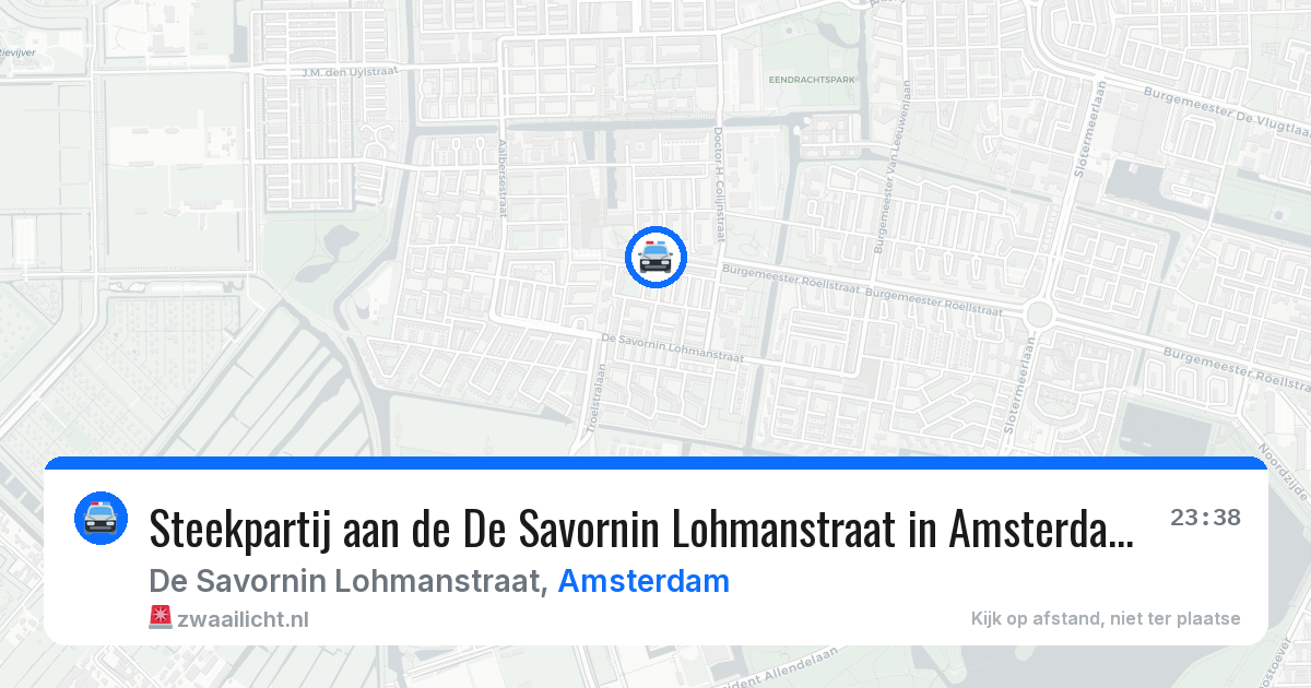 Steekpartij aan de De Savornin Lohmanstraat in Amsterdam — 6 aug 2026