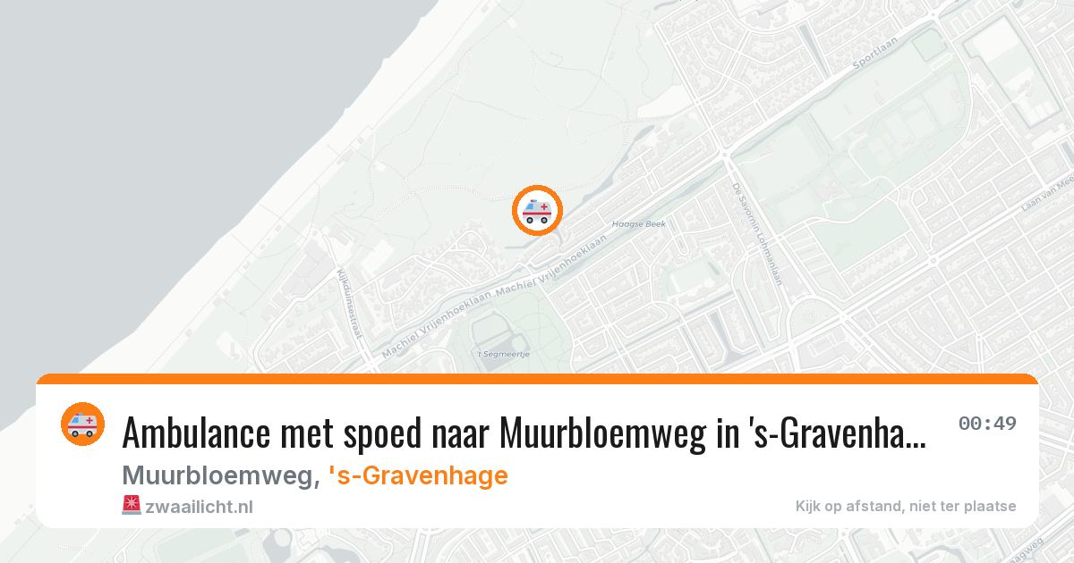 Ambulance met spoed naar Muurbloemweg in 's-Gravenhage — 23 mei 2026