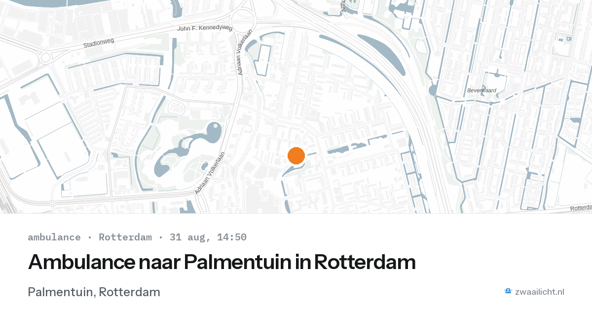 Ambulance naar Palmentuin in Rotterdam — 31 aug 2026