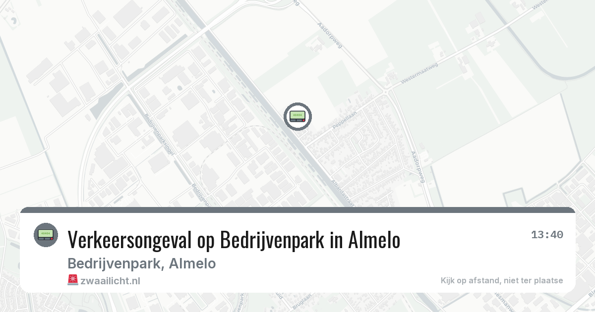 Verkeersongeval op Bedrijvenpark in Almelo — 13 jun 2026