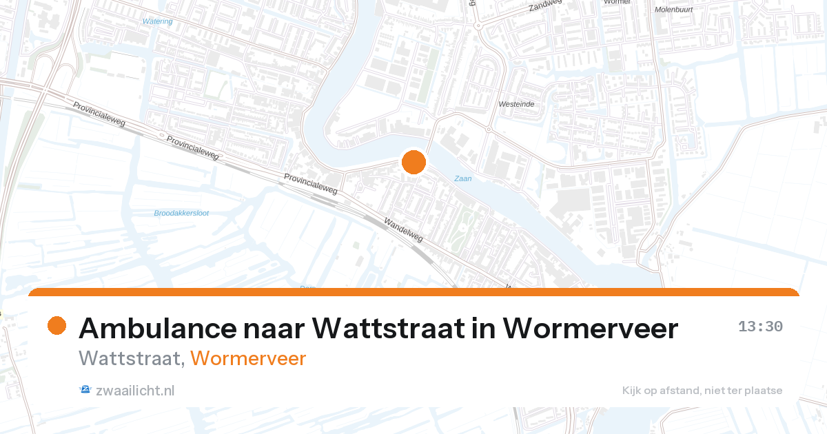Ambulance naar Wattstraat in Wormerveer — 29 jun 2026