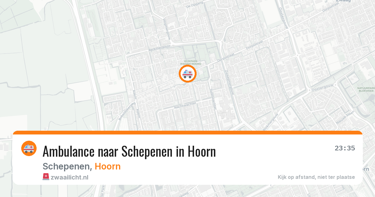 Ambulance naar Schepenen in Hoorn — 25 mrt 2026