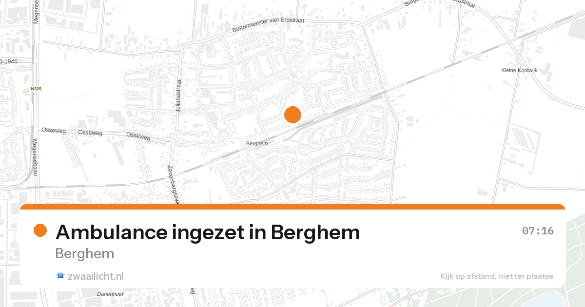 Ambulance ingezet in Berghem — 26 aug 2026