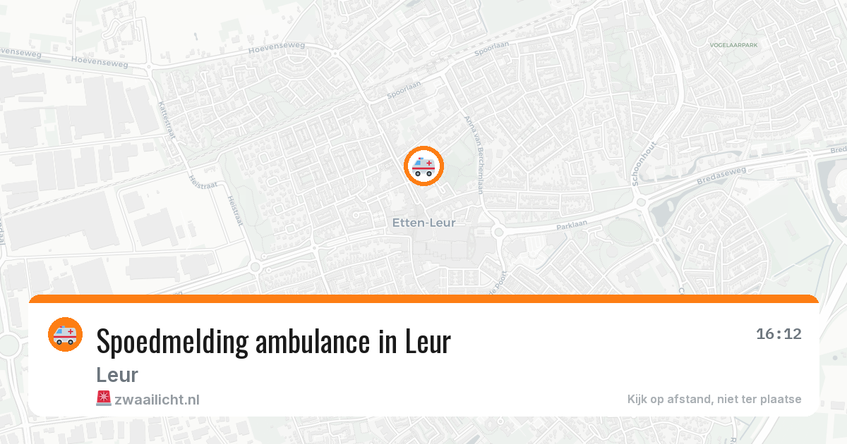 Spoedmelding ambulance in Leur — 2 jul 2026