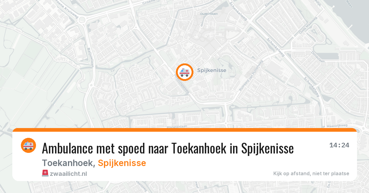 Ambulance met spoed naar Toekanhoek in Spijkenisse — 5 aug 2026