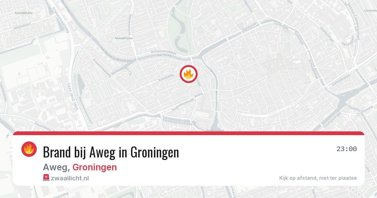 Brand bij Aweg in Groningen — 26 apr 2026