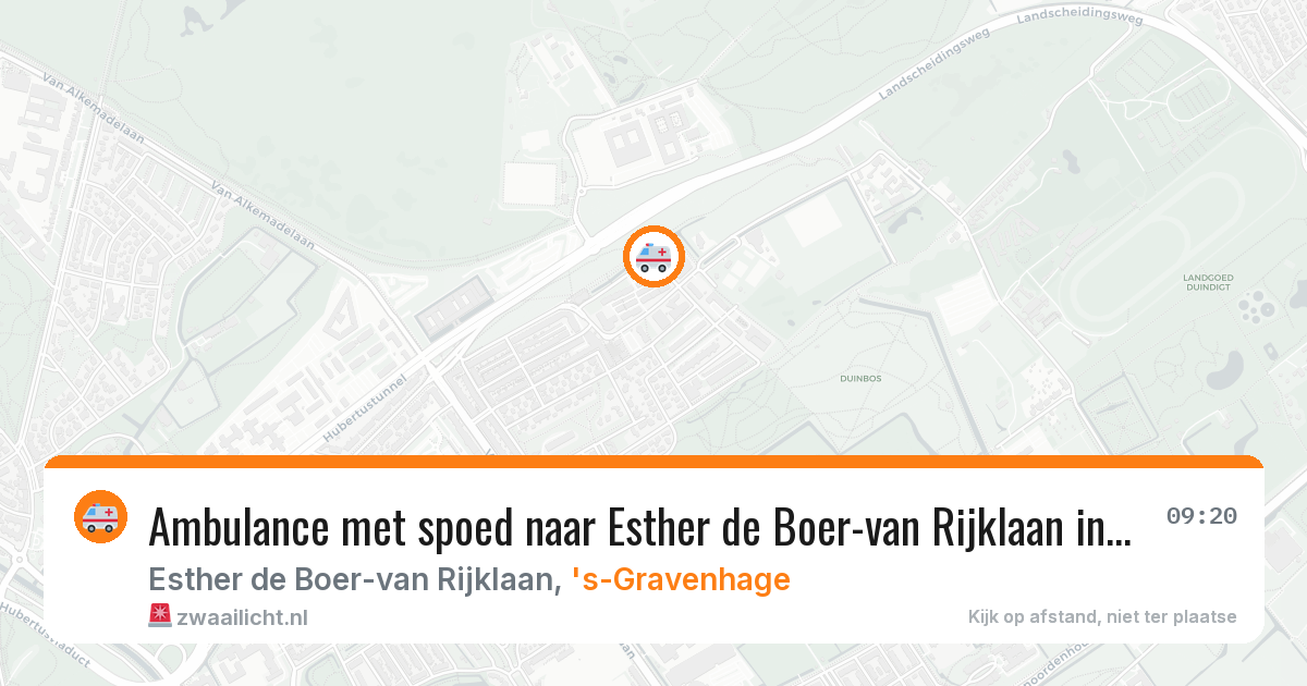 Ambulance met spoed naar Esther de Boer-van Rijklaan in 's-Gravenhage — 1 aug 2026