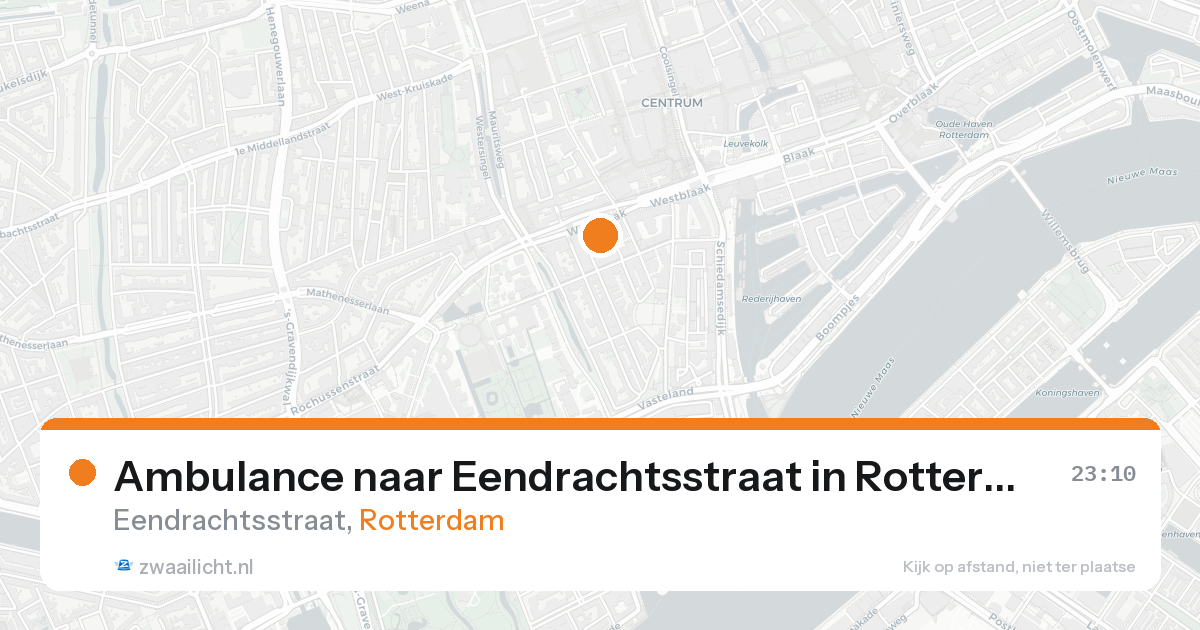 Ambulance naar Eendrachtsstraat in Rotterdam — 22 aug 2026