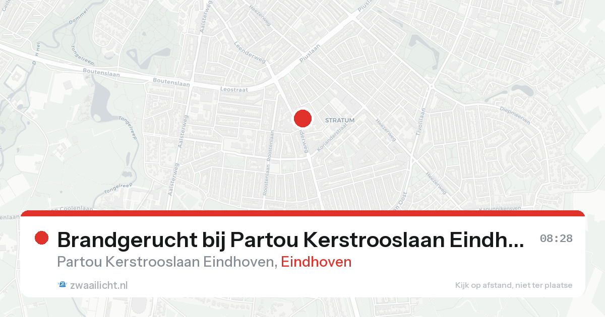 Brandgerucht bij Partou Kerstrooslaan Eindhoven in Eindhoven — 23 aug 2026