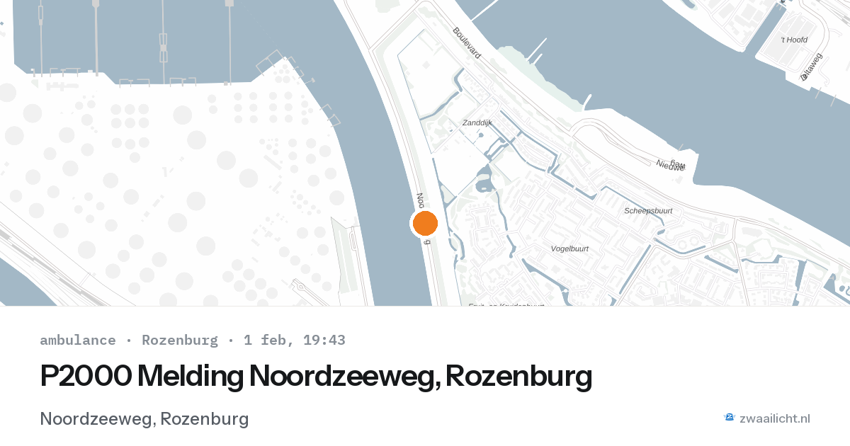 P2000 Melding Noordzeeweg, Rozenburg — 1 feb 2026