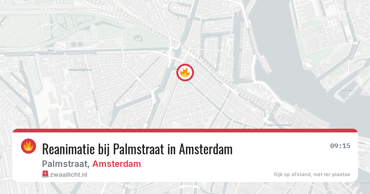 Reanimatie bij Palmstraat in Amsterdam — 11 mei 2026