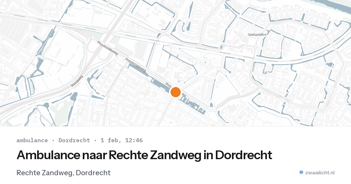 Ambulance naar Rechte Zandweg in Dordrecht — 1 feb 2026