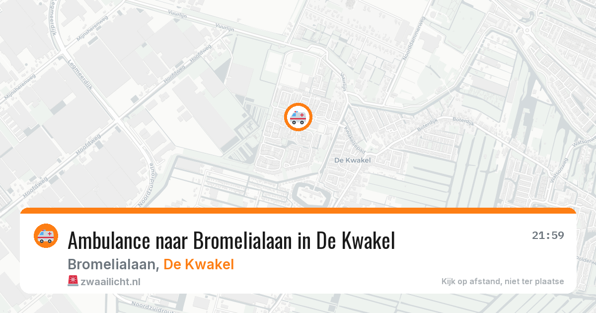 Ambulance naar Bromelialaan in De Kwakel — 23 jul 2026