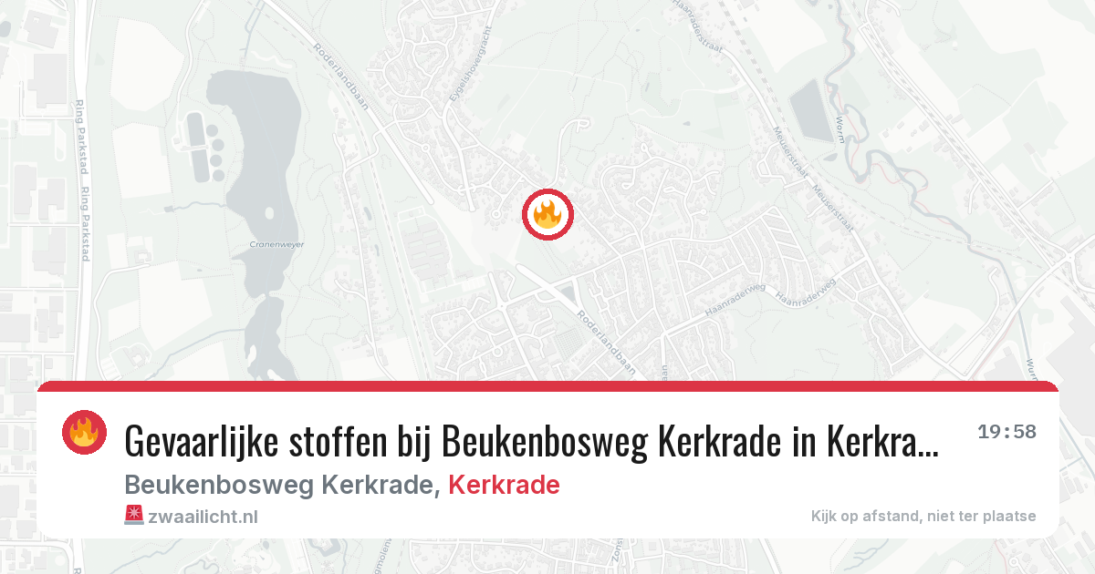 Gevaarlijke stoffen bij Beukenbosweg Kerkrade in Kerkrade — 16 jul 2026