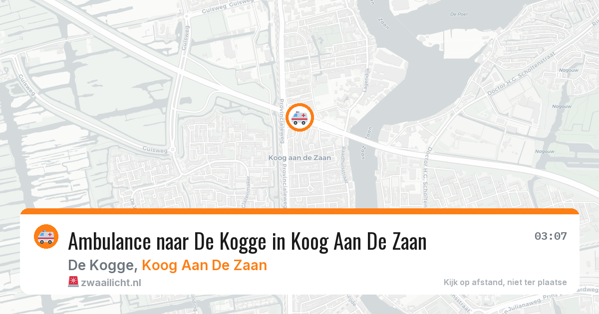 Ambulance naar De Kogge in Koog Aan De Zaan — 22 mrt 2026