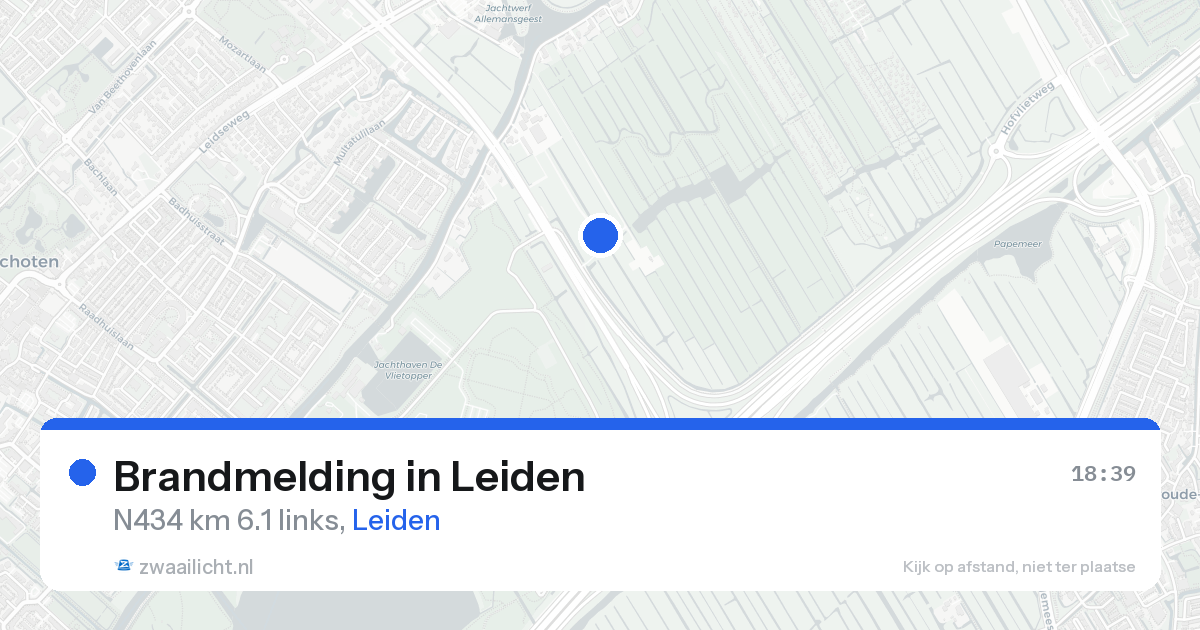 Brandmelding in Leiden — 24 aug 2026