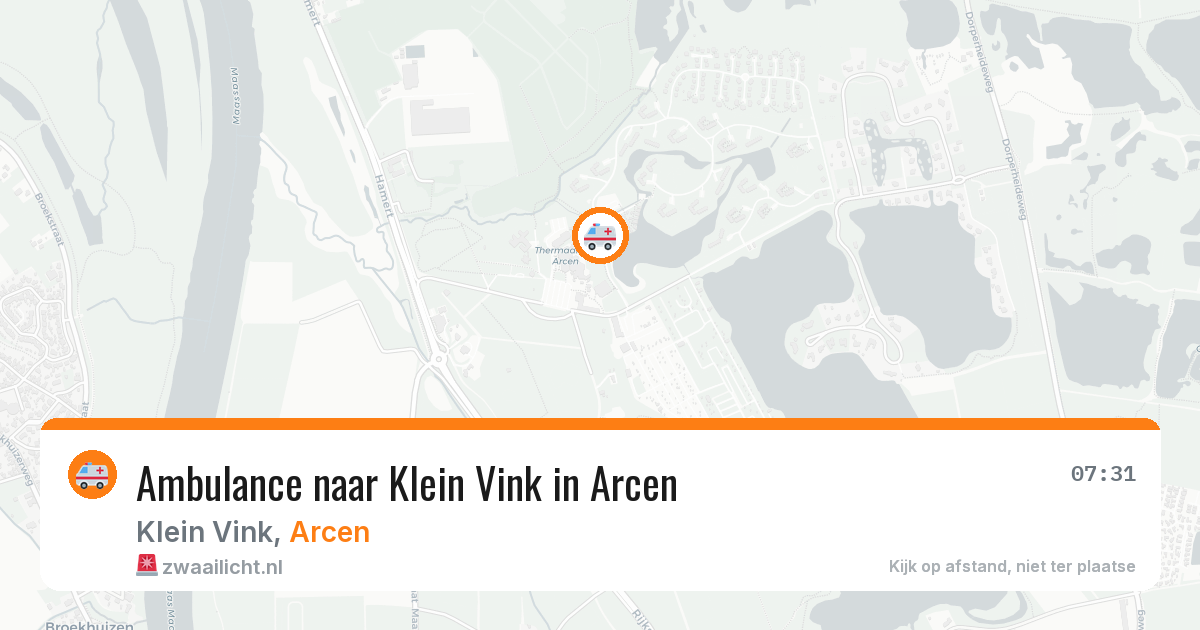 Ambulance naar Klein Vink in Arcen — 30 jun 2026