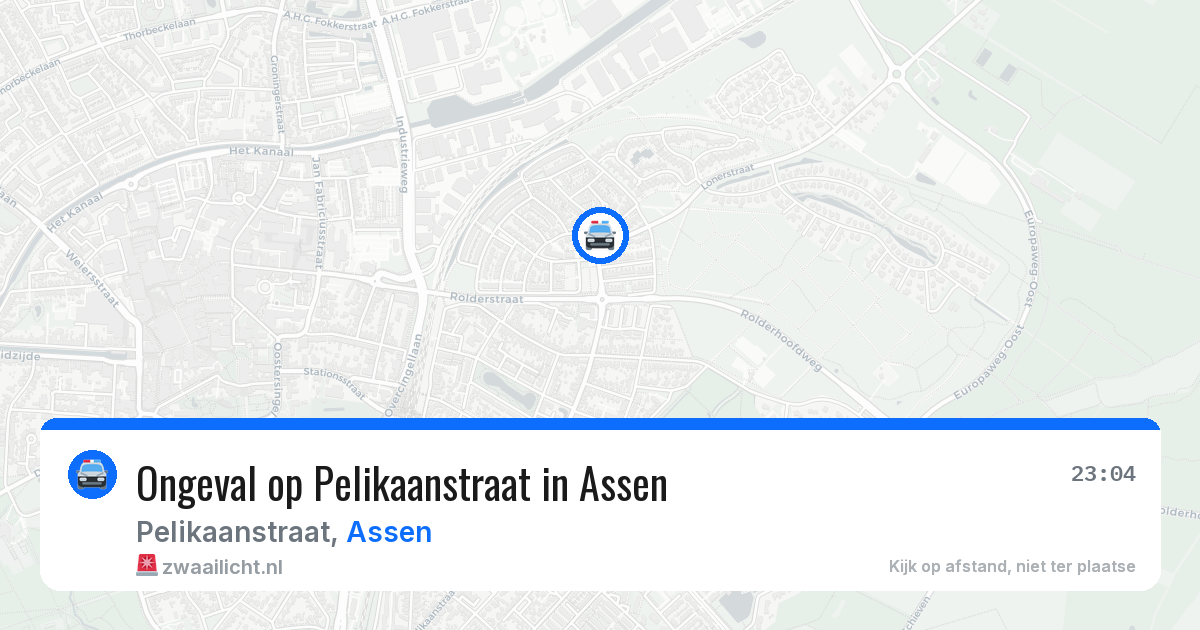 Ongeval op Pelikaanstraat in Assen — 9 jul 2026
