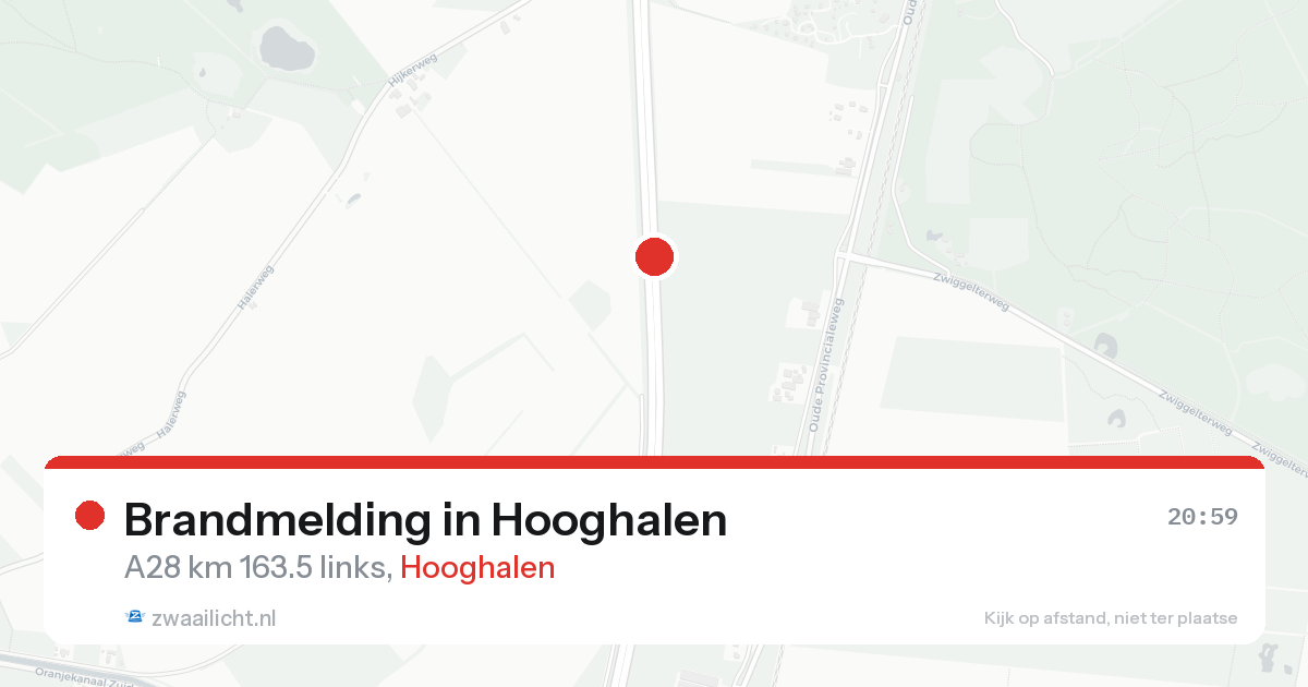Brandmelding in Hooghalen — 16 aug 2026