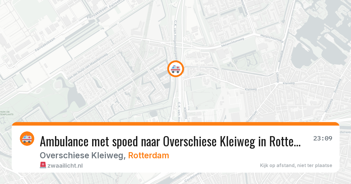 Ambulance met spoed naar Overschiese Kleiweg in Rotterdam — 12 apr 2026