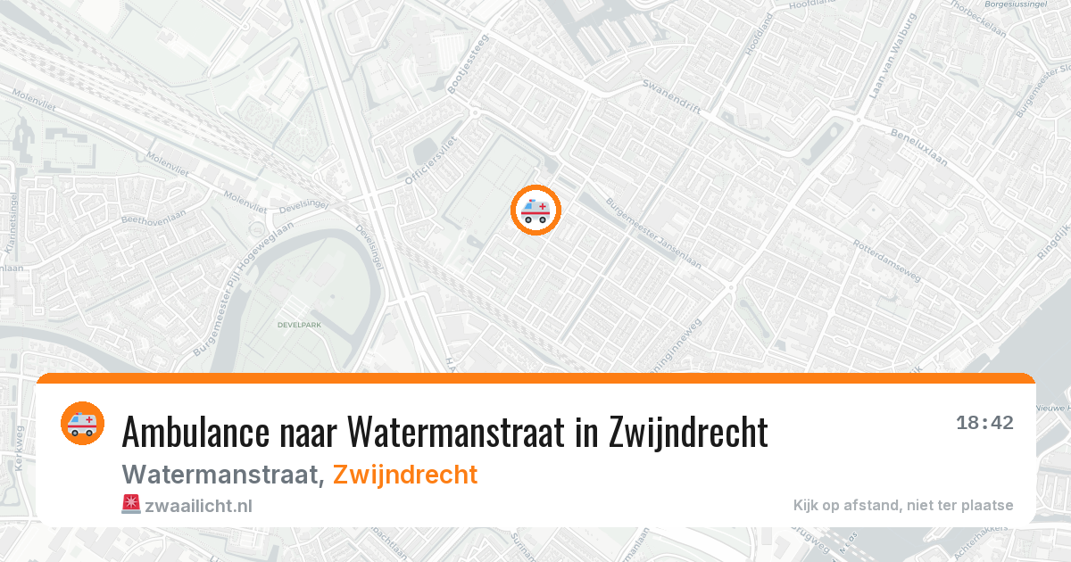 Ambulance naar Watermanstraat in Zwijndrecht — 19 jun 2026