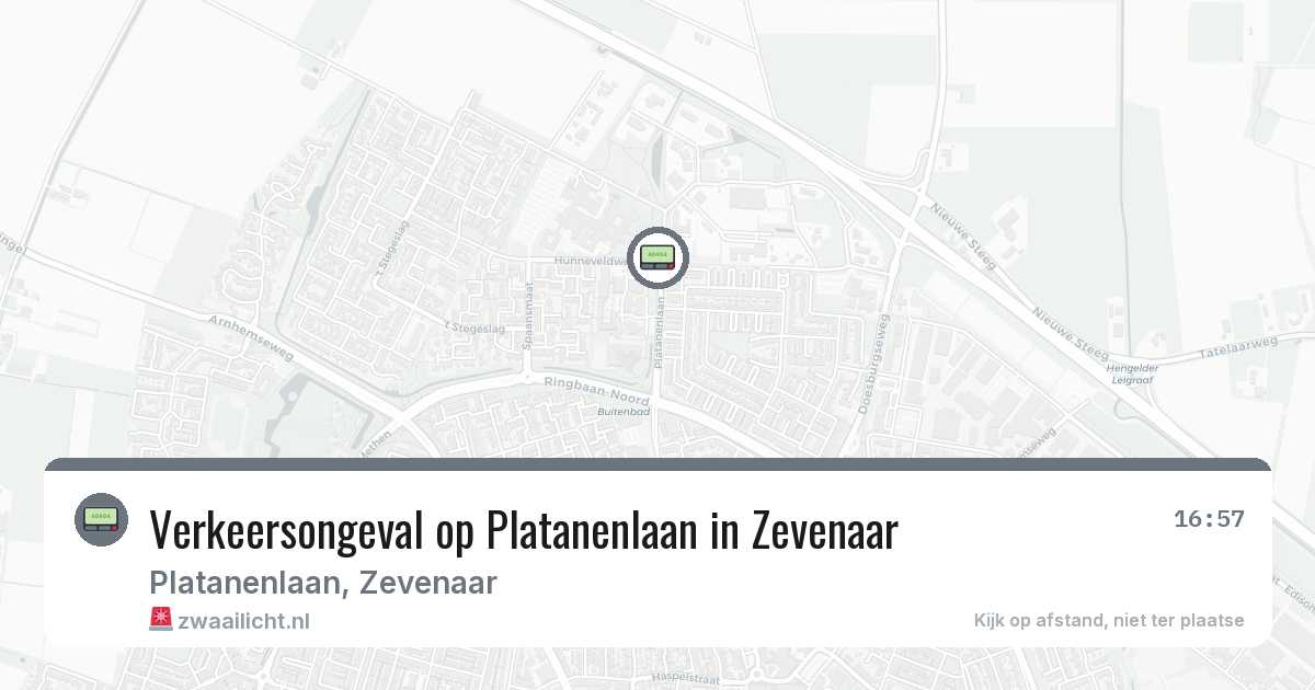 Verkeersongeval op Platanenlaan in Zevenaar — 3 jun 2026