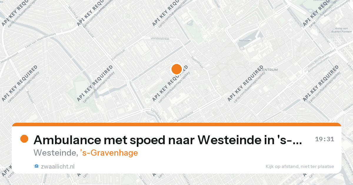 Ambulance met spoed naar Westeinde in 's-Gravenhage — 26 aug 2026